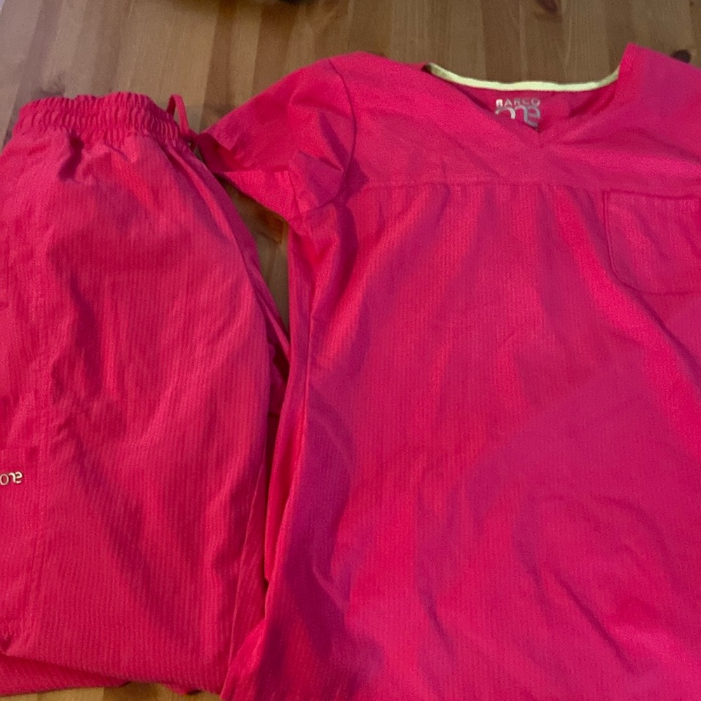 Barbie pink xs jogger scrubs